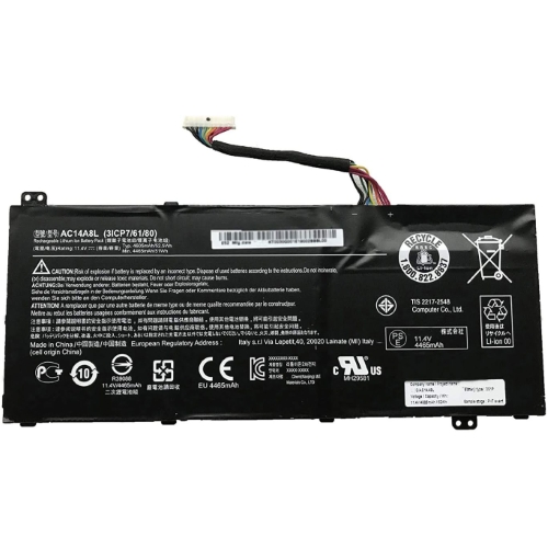 3ICP7/61/80, AC14A8L ersatz Laptop Akku fuer Acer Aspire V Nitro Series, Aspire VN7-571G-50Z5, 52,5wh, 3 zellen, 11,4v