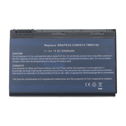 23.TCZV1.004, 4UR18650F-2-WST-3 ersatz Laptop Akku fuer Acer Extensa 5120, Extensa 5210, 4400mAh, 8 zellen, 14,8 V