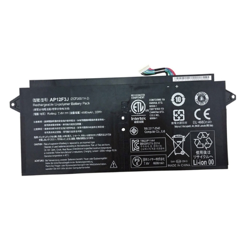 2ICP3/65/114-2, AP12F3J ersatz Laptop Akku fuer Acer Aspire S7 13, Aspire S7 Ultrabook Series, 7,4V, 4680mah / 35wh, 2 zellen