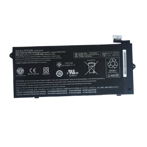 AP13J3K, AP13J4K ersatz Laptop Akku fuer Acer C720P-2657, Chromebook, 4000mah / 45,6wh, 11,4v