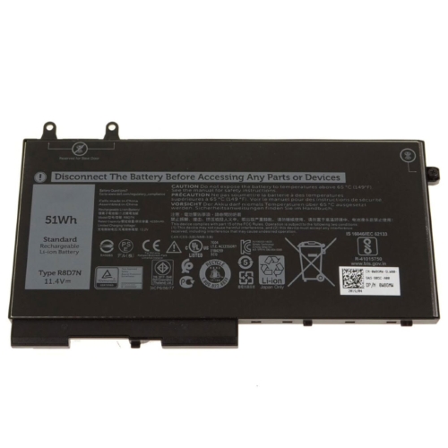 0R8D7N, 1V1XF ersatz Laptop Akku fuer Dell Latitude 5400 serie 5410, Latitude 5500 serie 5510, 11,4v, 51wh