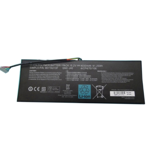 4ICP4/70/106, 916TA013F ersatz Laptop Akku fuer Gigabyte P34, P34 V4, 4030mah / 61,25wh, 15,2v