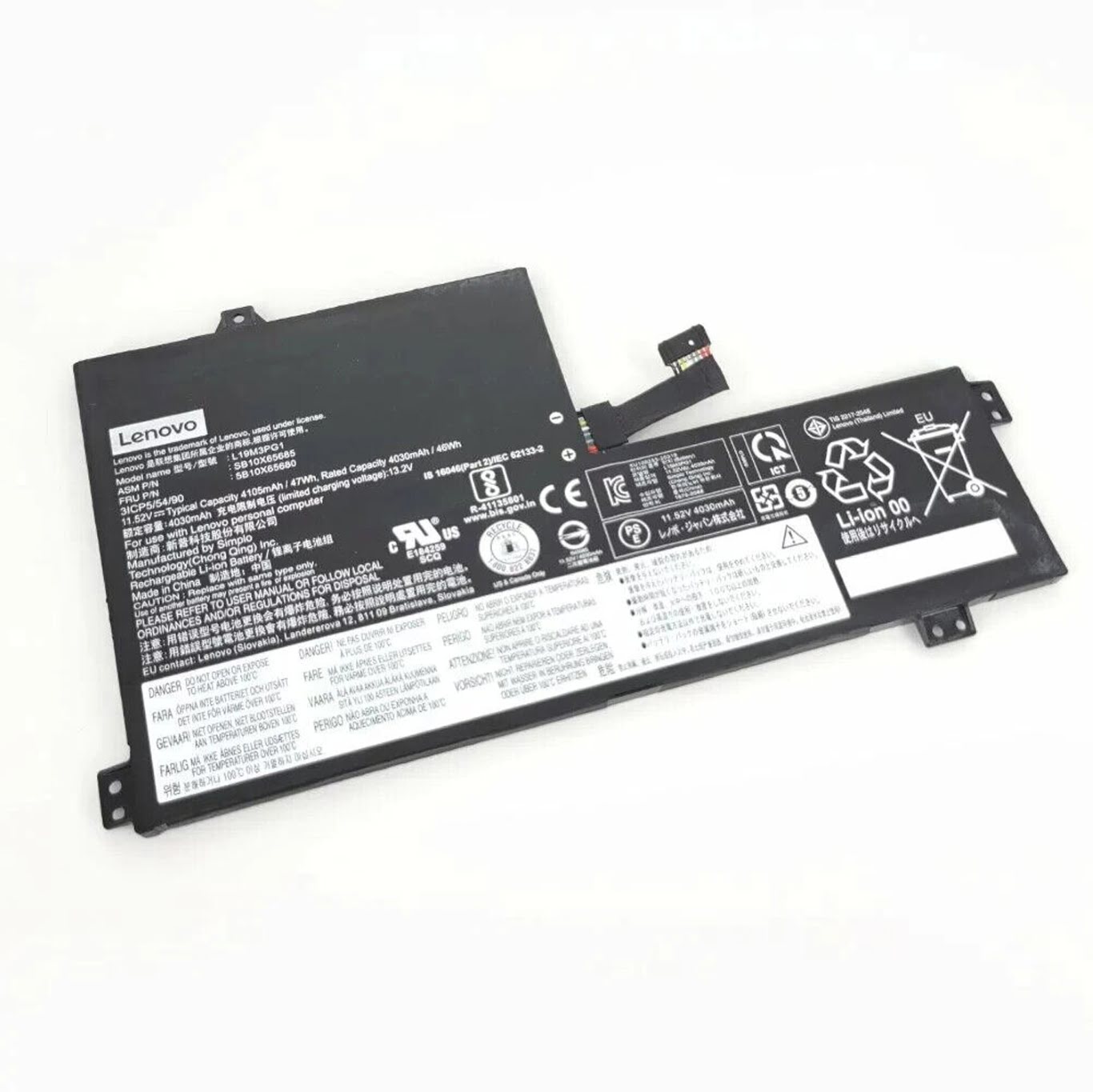 Lenovo L19c3pg1, Sb10x65681 Laptop Akku Fuer 100e Chromebook 2nd Gen Ast(82cd), 300e Chromebook 2nd Gen 82ce0000us ersatz