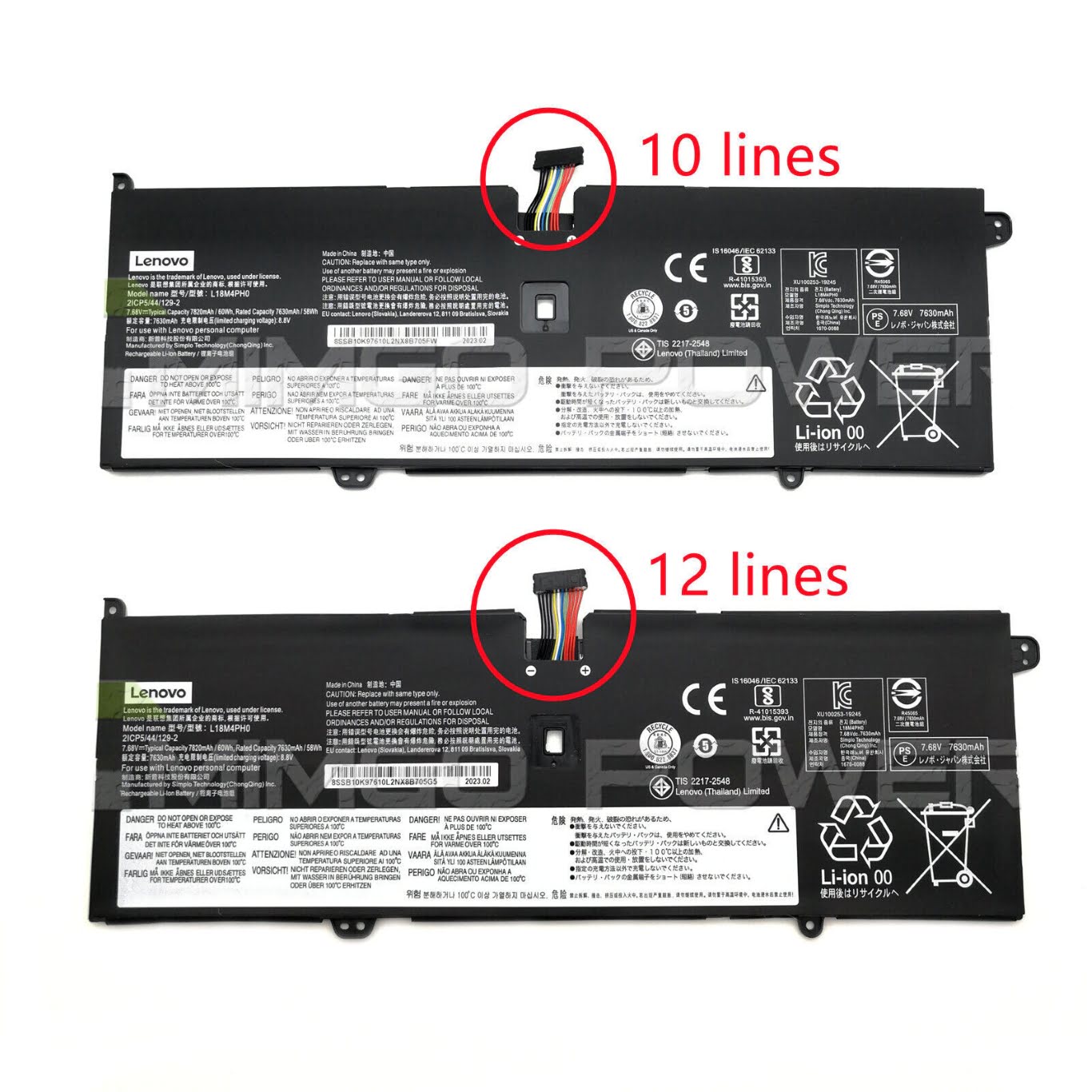 5B10T11585, 5B10T11586 ersatz Laptop Akku fuer Lenovo YOGA C940, Yoga C940 14, 7,68v, 60wh, 4 zellen