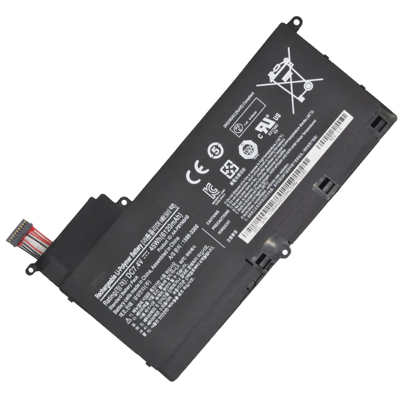 AA-PBYN8AB, BA43-00339A ersatz Laptop Akku fuer Samsung 530U4B-S03, 530U4C, 7,4V, 6120mah / 45wh