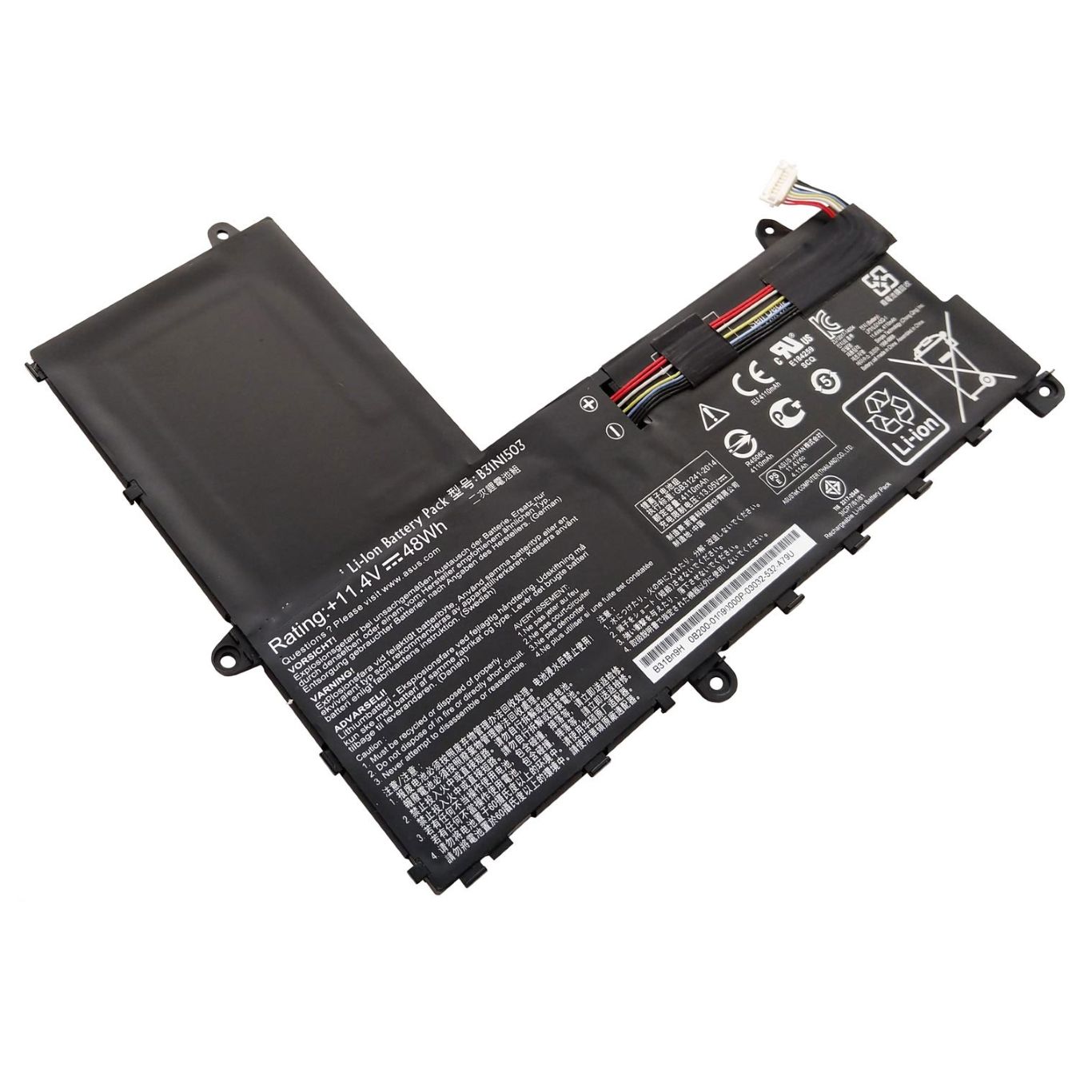 0B200-01690000, B31N1503 ersatz Laptop Akku fuer Asus E202SA, E202SA Serie, 11,4v, 48wh