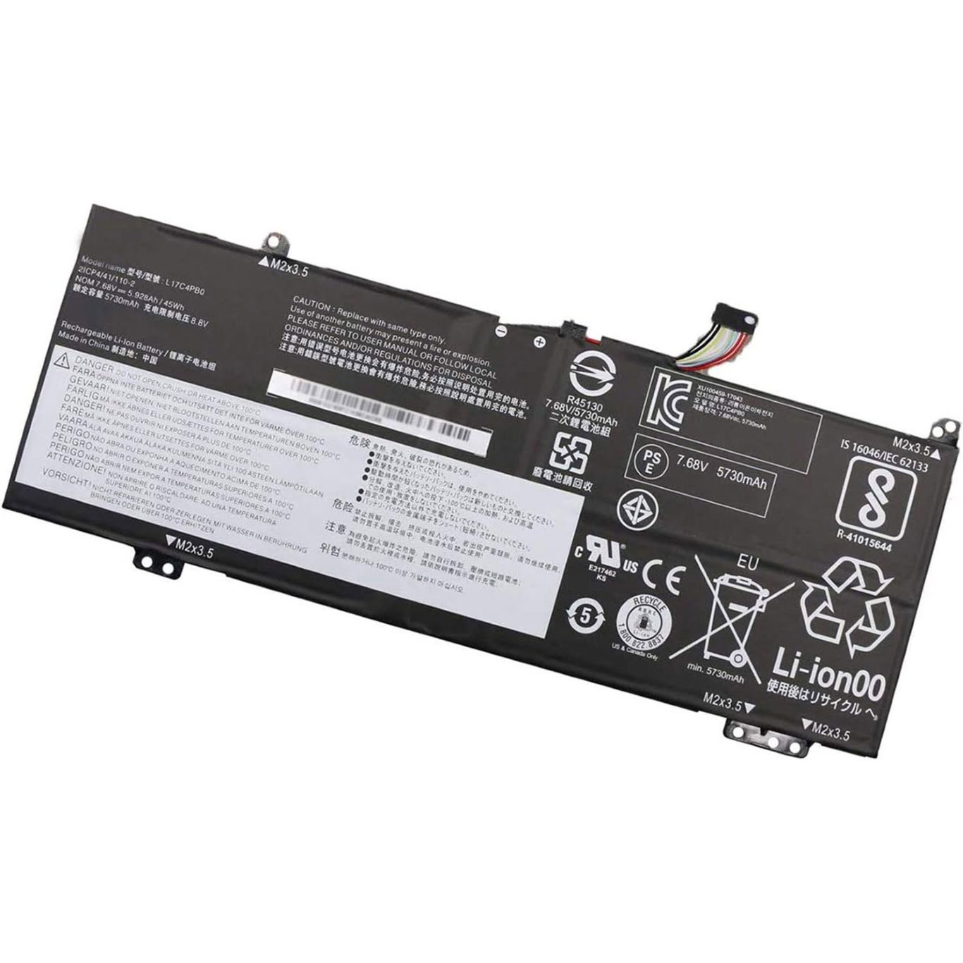 5B10Q16066, 5B10Q16067 ersatz Laptop Akku fuer Lenovo 530S, Air 14, 45wh, 4 zellen, 7,68v