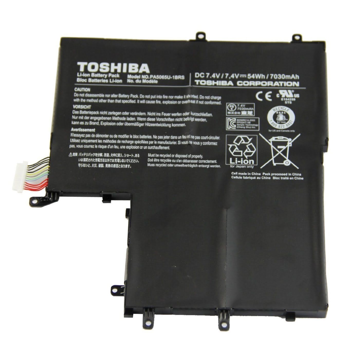 P000561920, PA5065U-1BRS ersatz Laptop Akku fuer Toshiba Satellite U845W Series, U840W-S400 Series, 7,4V, 7030mah / 54wh