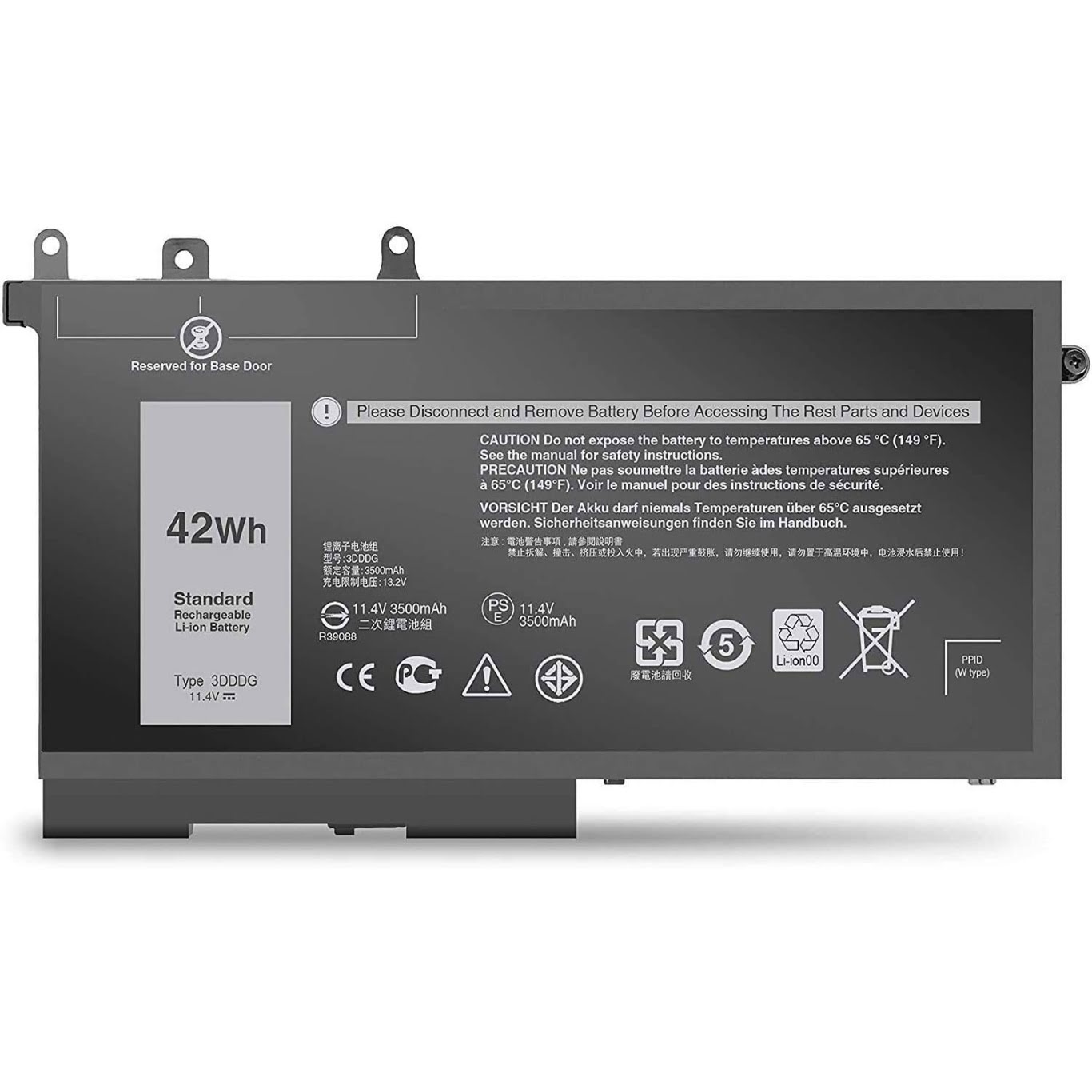 03VC9Y, 3DDDG ersatz Laptop Akku fuer Dell Latitude E5280, Latitude E5480 Series, 11,4v, 42wh