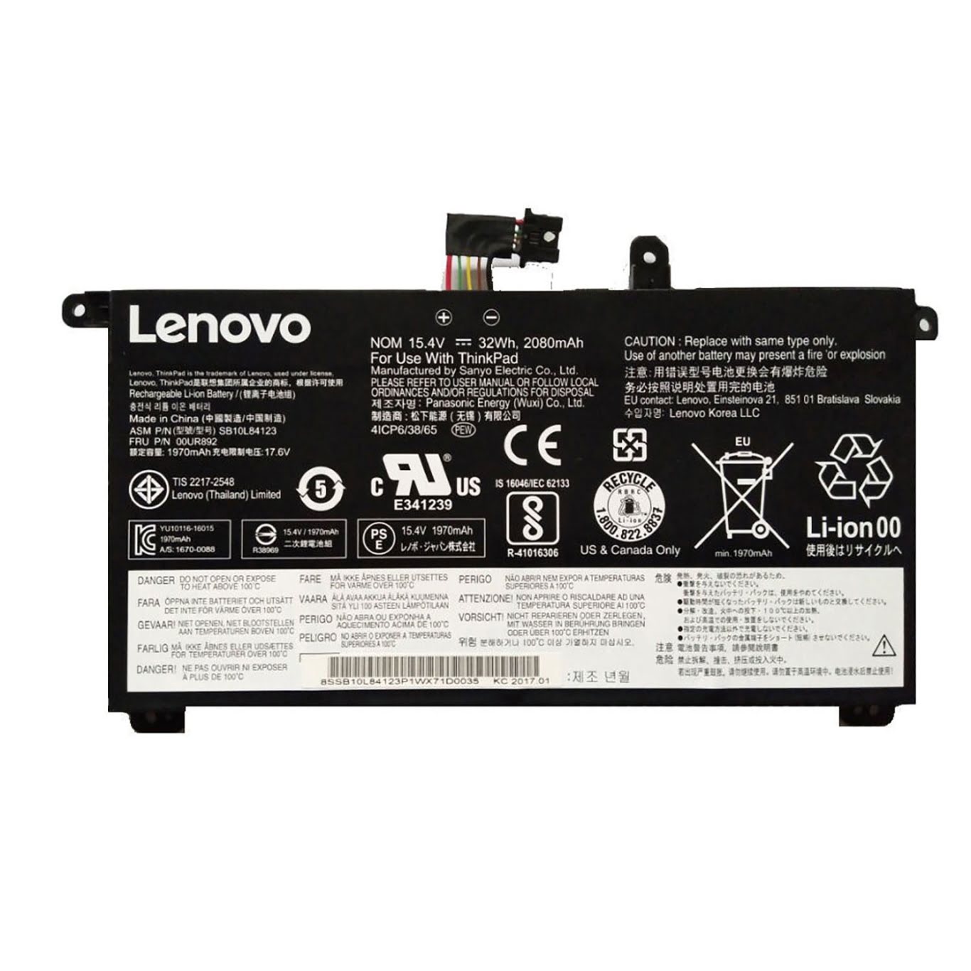 Lenovo 00ur890, Sb10l84122 Laptop Akku Fuer Thinkpad T580, Thinkpad P51s ersatz