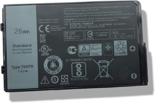 451-BCDH, 7XNTR ersatz Laptop Akku fuer Dell Latitude 12 7202, Latitude 7202, 7,4V, 26wh