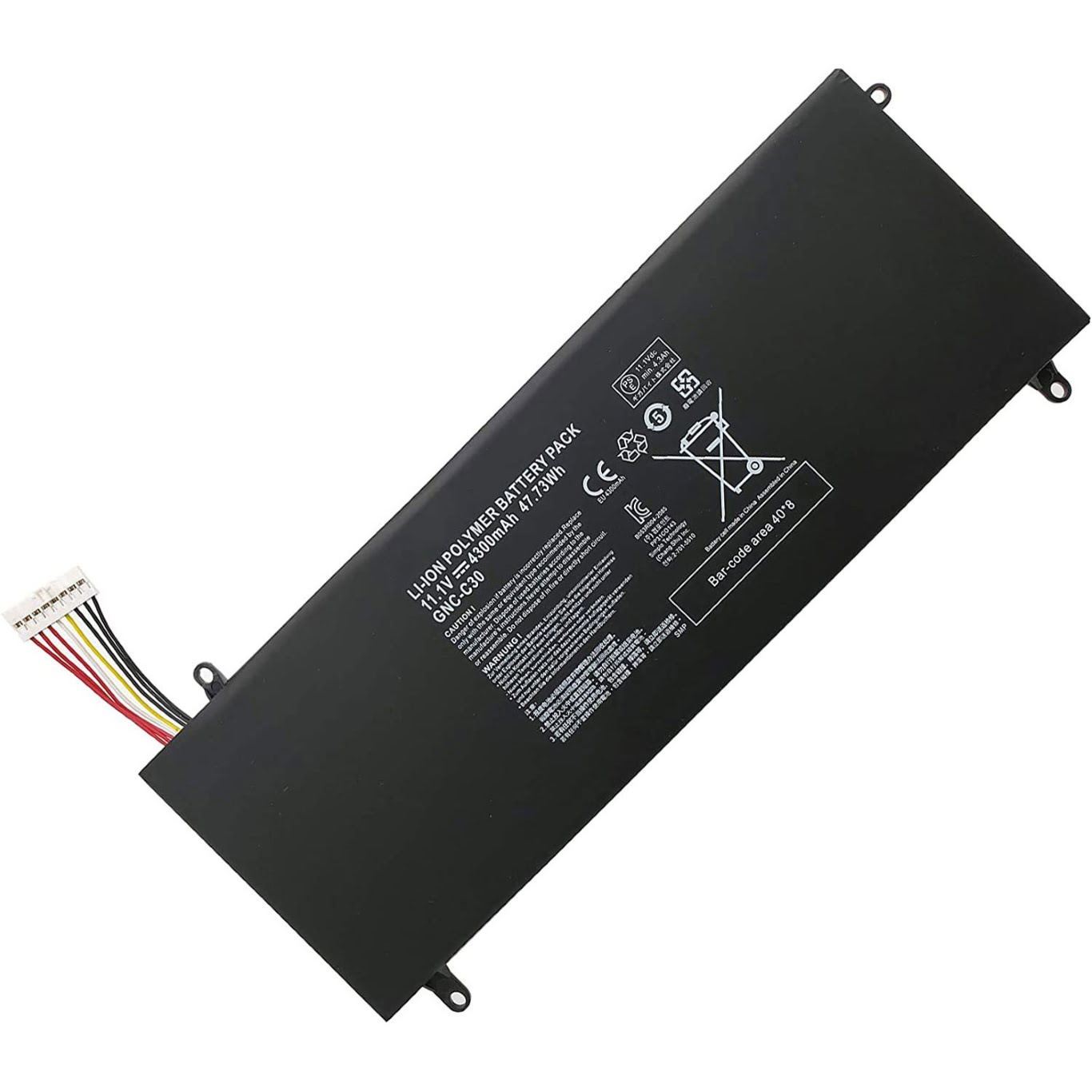 961TA002F, GNC-C30 ersatz Laptop Akku fuer Gigabyte P34G V1, P34G V2, 11,1V, 4300mAh / 47,73Wh