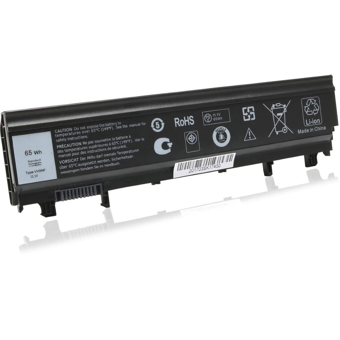 0K8HC, 1N9C0 ersatz Laptop Akku fuer Dell Latitude E5440, Latitude E5540, 65wh, 6 zellen, 11,1V